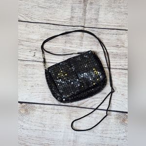 Vintage inspires Black Sequin Evening Bag